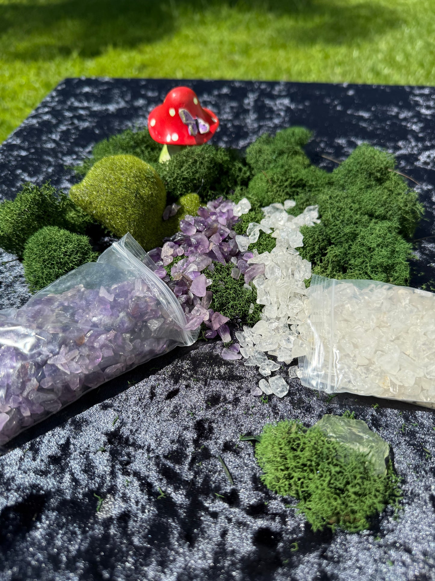 💎 Enchanted Gravel – Amethyst ‘N Quartz Crystal Substrate (500g)